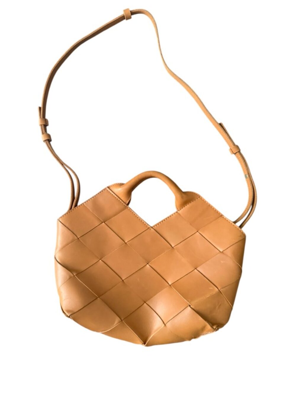 Parker Clay Woven Leather Acacia Handbag- Brown/Tan- OS- Used once - Picture 2 of 10